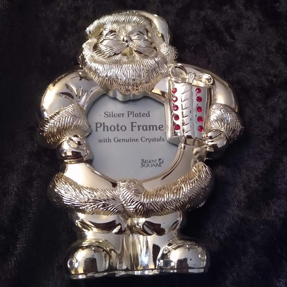 Silver Santa Photo Frame NWOT